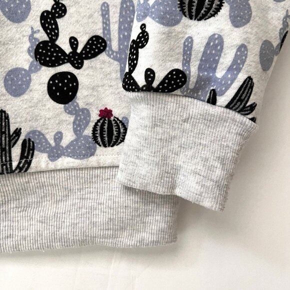 LA Soul Size S Blue Cactus Sweatshirt Crew Neck Long Sleeves Cotton Poly Blend - Picture 9 of 10